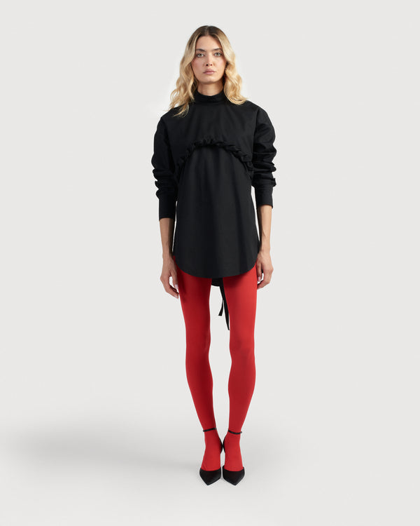 KLEINRUMES black tied cotton shirt