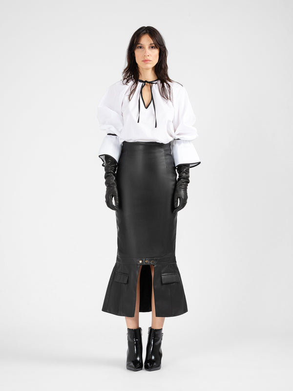 ZELLA vegan leather pencil skirt